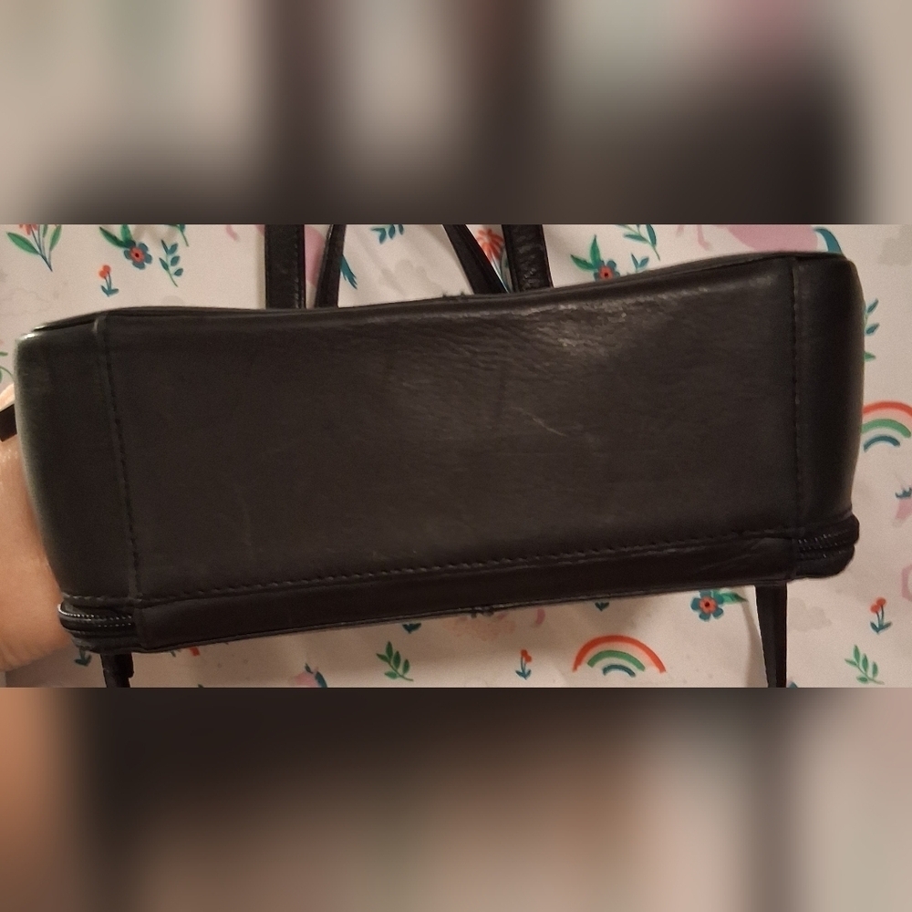 EUC Vintage Hobo International Black Leather Portfolio Satchel Purse Bag - Picture 6 of 13